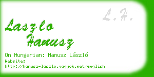 laszlo hanusz business card